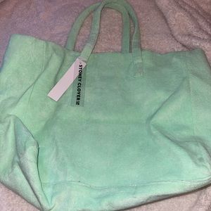 stoney clover lane terry slouchy tote in apple